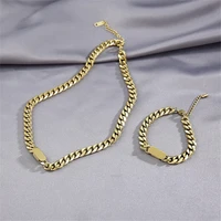 korean fashion stainless steel dd letters womens neck chain gold color choker neck chain necklace new goth party kpop jewelry