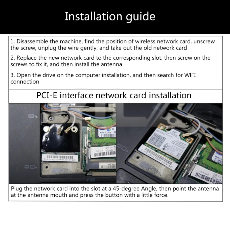 

Universal WiFi 6 AX200 Wireless Card 2.4G + 5G Dual Band Mini PCI-E Interface 3000Mbps Bluetooth 5.1 802.11AX Web Card