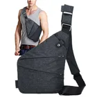 Мужская тканевая нагрудная сумка, многофункциональная деловая сумка на одно плечо с защитой от кражи, для хранения цифрового пистолета