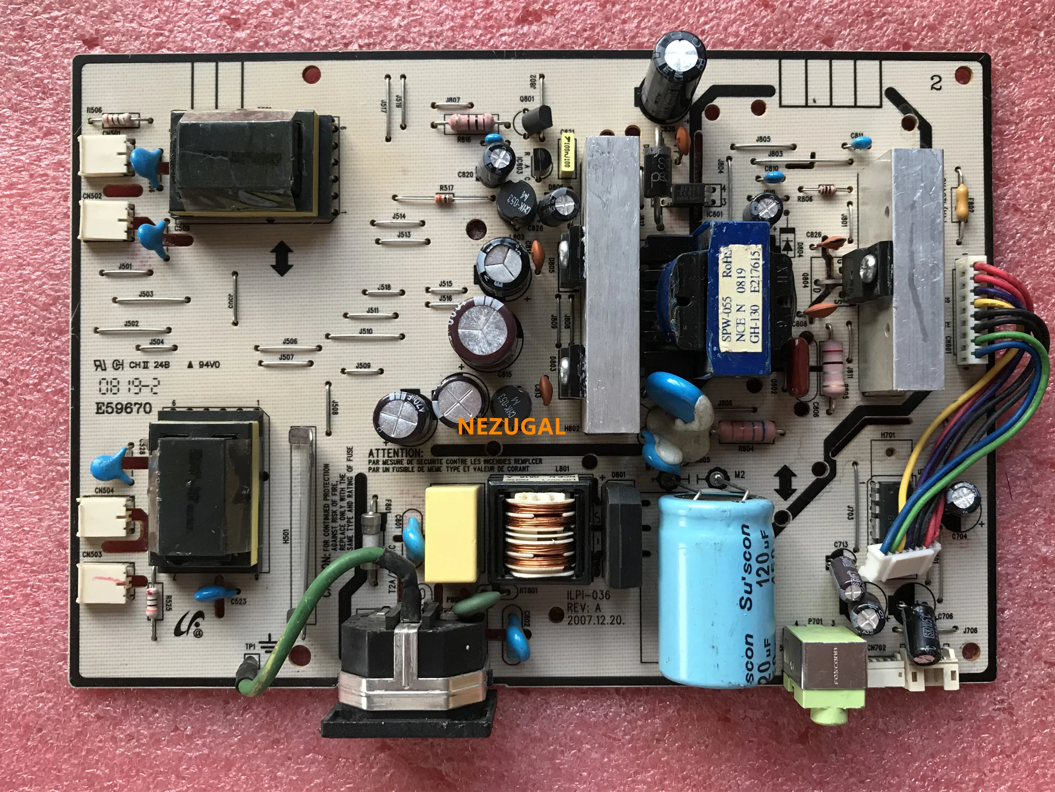 

Плата питания для BENQ FP71G FP92W Q7T4 FP91G + FP73G Q9W5 Q9T5 4H.L2E02.A35 A34