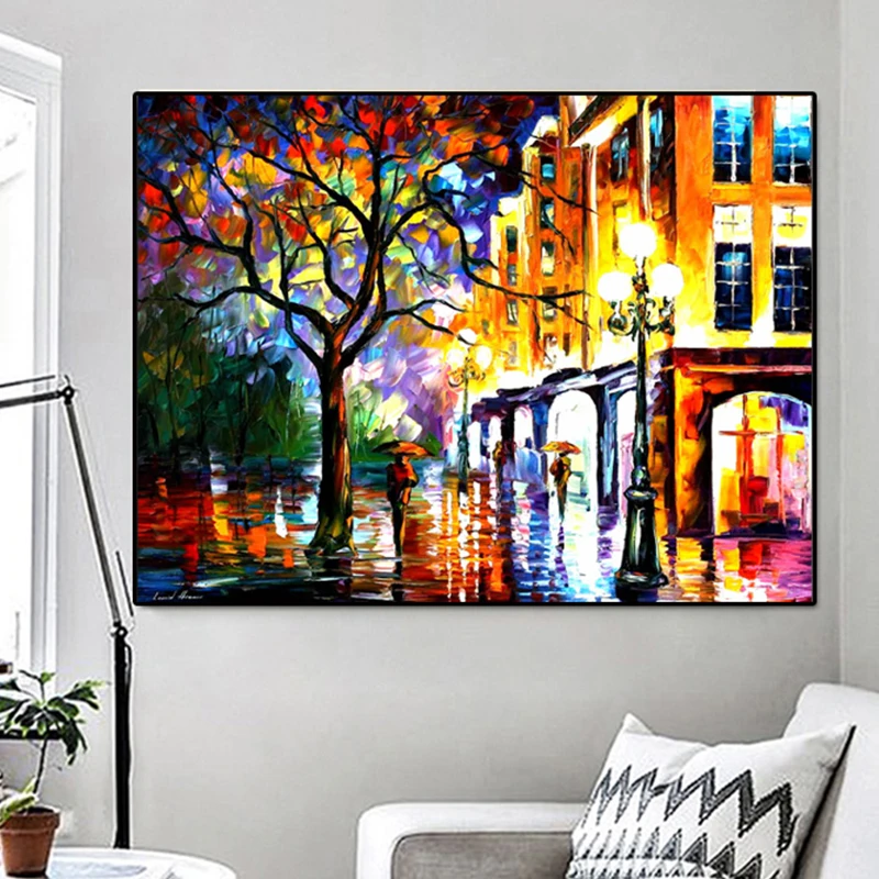 100% уличная ручная роспись вид искусство рисовать картину маслом на холсте Wall Art