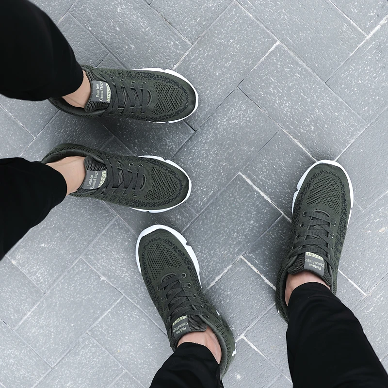 

Men sneakers Air Cushion Mesh Breathable Women Running Shoes Army Green Spring Autumn Walking Shoes Men Women Sneakers Size