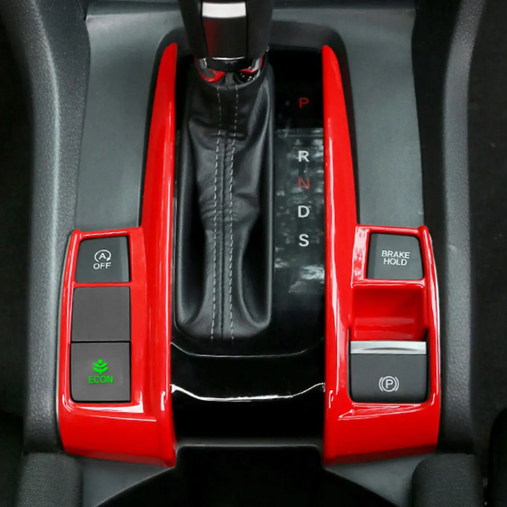 

Car Central Control Panel Gear Shift Cover Trim Strips For Honda Civic 10th 2016 2017 2018 2019 2020 2021 Interior Accessories