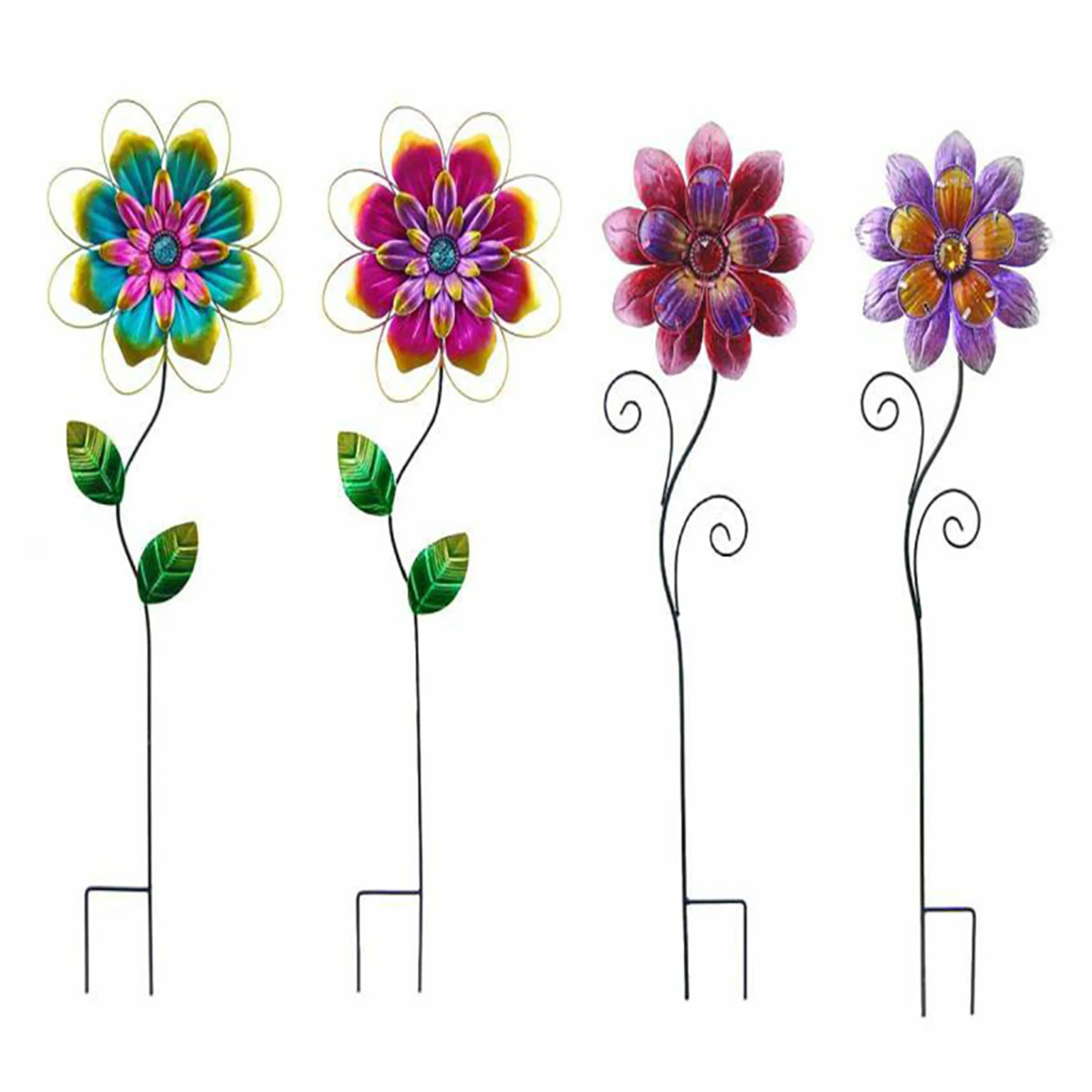 

Metal Sunflower Garden Stakes American Style Plant Flower Lawn Yard Stick Outdoor Garden Landscape Decoration For Yard Art Craft