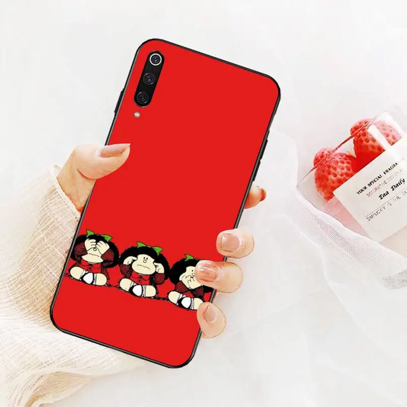 

PENGHUWAN mafalda DIY Printing Phone Case cover Shell for Xiaomi Mi9 9SE 8SE Pocophone F1 Mi8 Lite