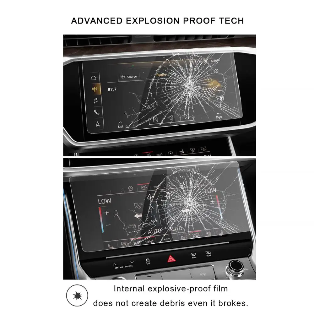 LFOTPP для A6 A7 2019 2020 автомобильный мультимедийный радиодисплей защита экрана вверх