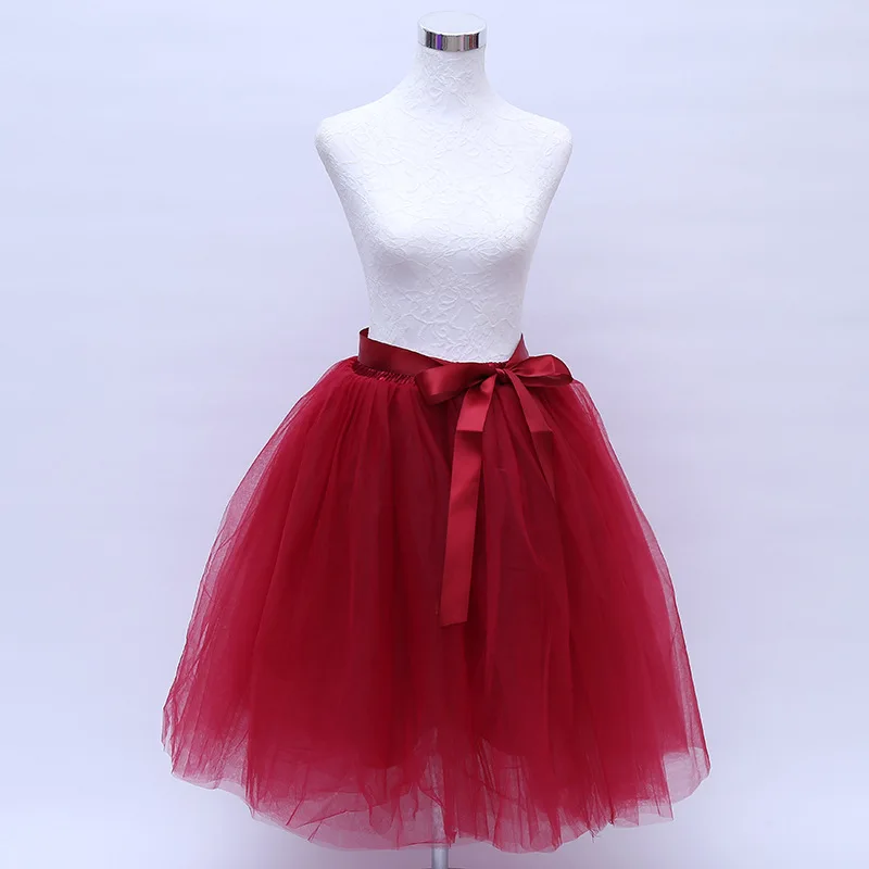 

Женская фатиновая юбка-пачка, 6-слойная плиссированная юбка длиной 65 см, подъюбник для свадьбы, вечеринки, дня рождения