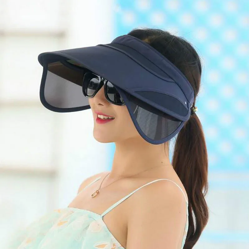 Новинка 2019 выдвижная женская летняя Солнцезащитная пустая верхняя шляпа