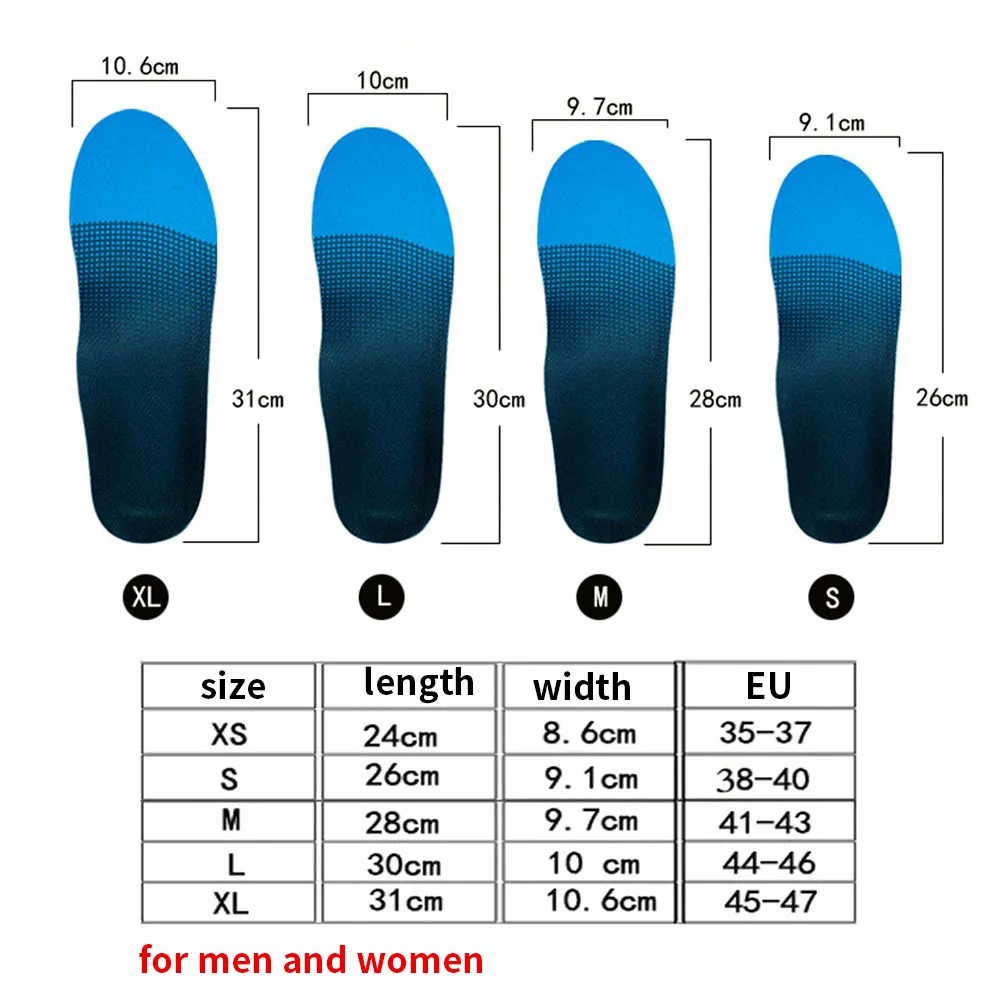 

1 Pair Pads Shoe Inserts Foot Care Flat Feet Pain Relief Orthopedic Unisex Cushion Protection Insole Correction Arch Support