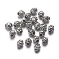 100pcs 4mm alloy tibetan silver pumpkin beads beading decor loose spacer charms for bracelet necklace diy jewelry making
