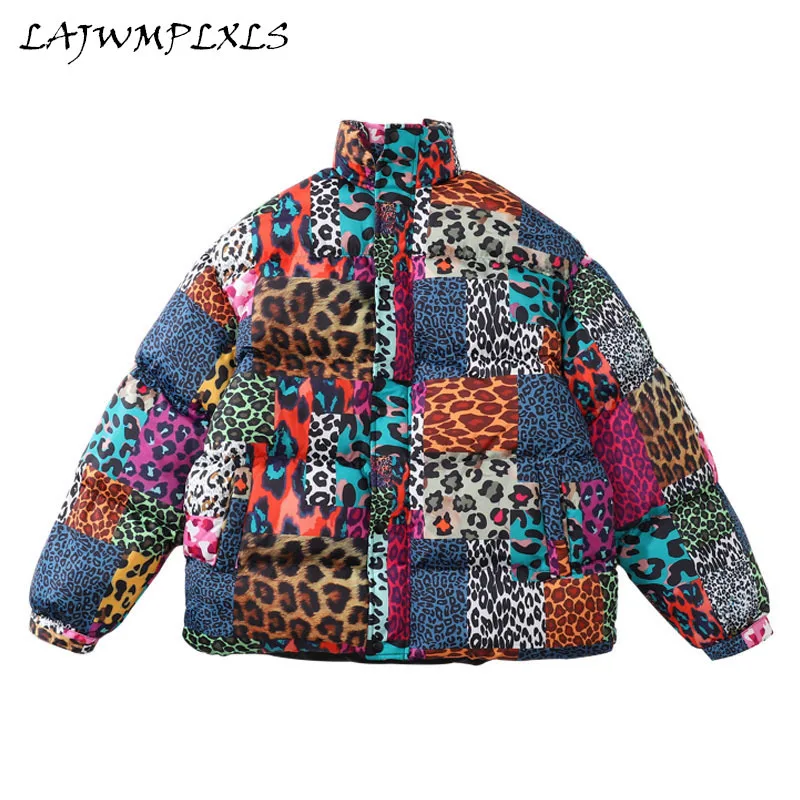 

Leopard Mens Down Cotton Jackets Coat 2021 Menswear Parkas Casual Zipper Puffer Fashion Oversized Mens Down Jacket Costs