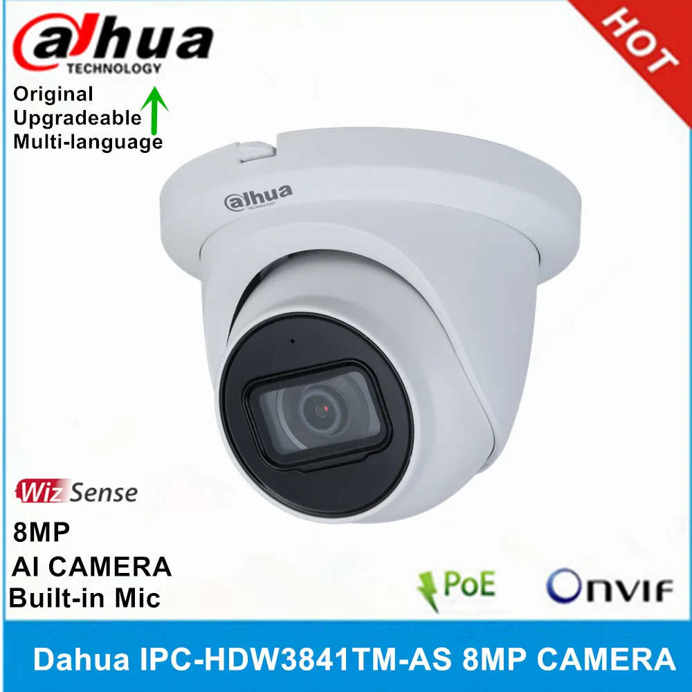 Dahua IPC HDW3841TM AS 8MP WizSense сетевая камера POE встроенный микрофон и слот для SD карты IP67 IR