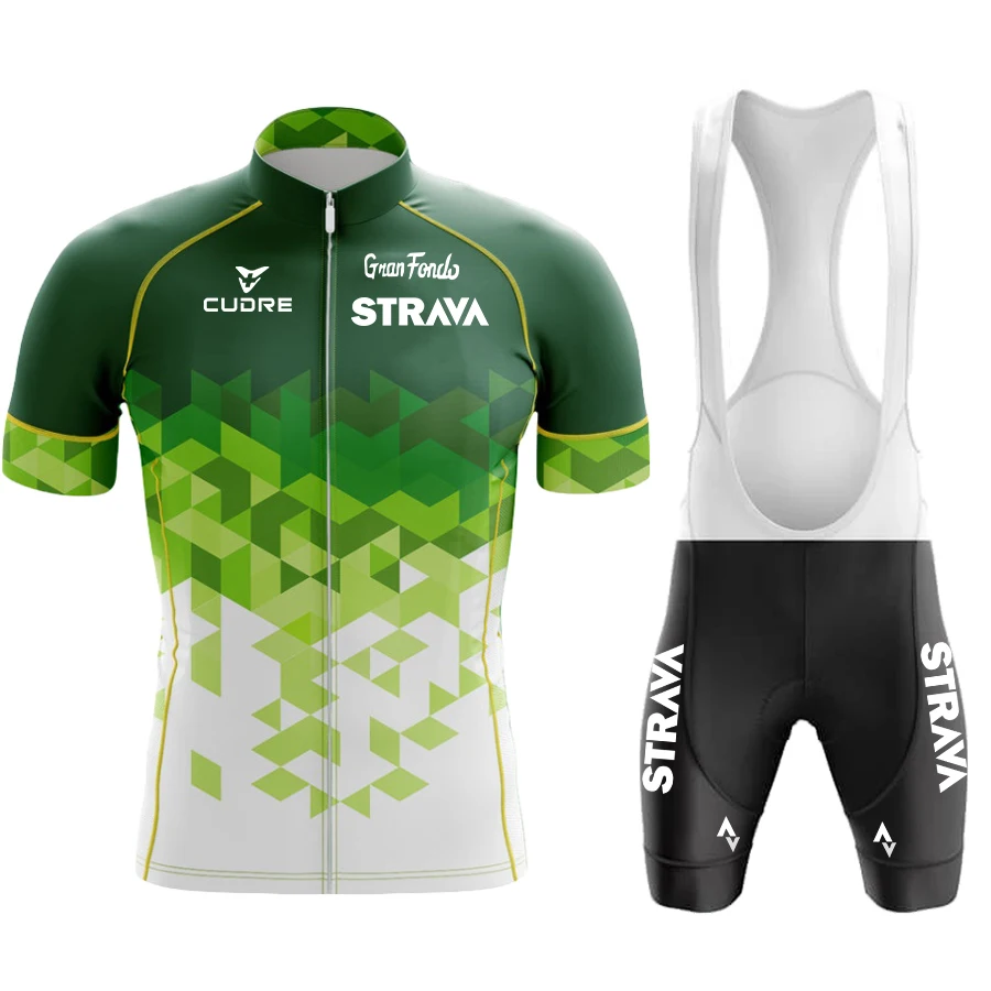 STRAVA New 2022 Men Cycling Jersey Summer Short Sleeve Set Maillot 19D bib shorts Bicycle Clothes Sportwear Shirt Clothing Suit | Спорт и