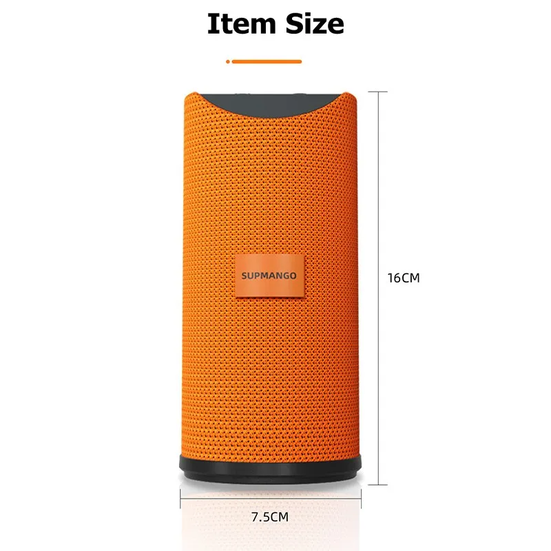 

New Bluetooth Speaker Portable Outdoor Loudspeaker Wireless Mini Column 5W Stereo Music Surround Support FM/USB/AUX/TF Card