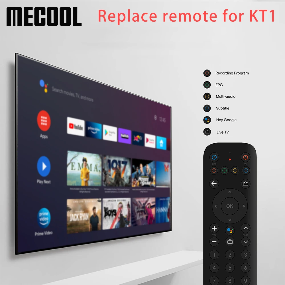 

Mecool V03 Original Replace Remote Control BT Voice Control For Android10.0 TV Box Mecool KT1 Remote Control