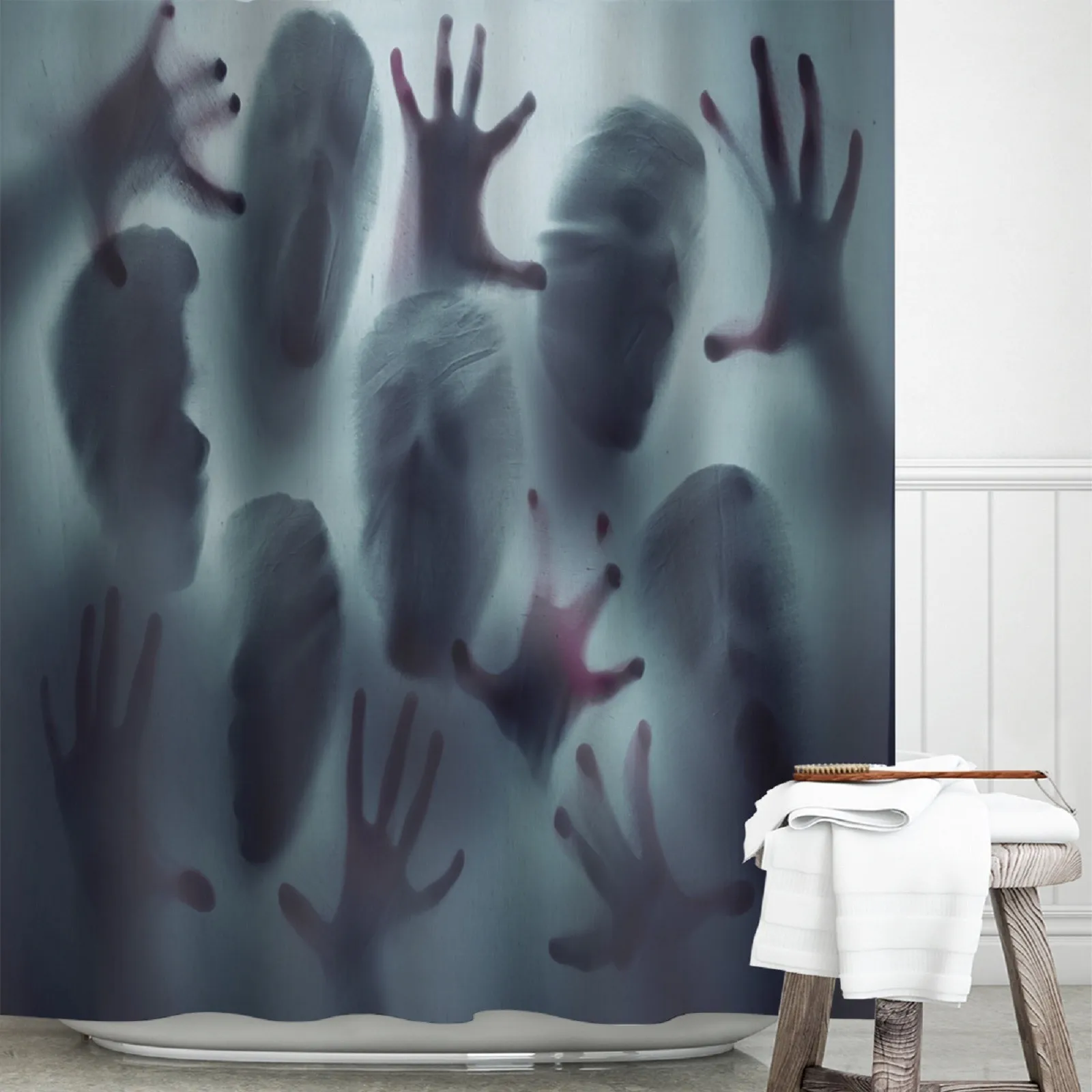 Halloween Shower Curtain Window Curtains Horror Bloody Hands Bathroom For Decor 180*180cm G2 | Дом и сад