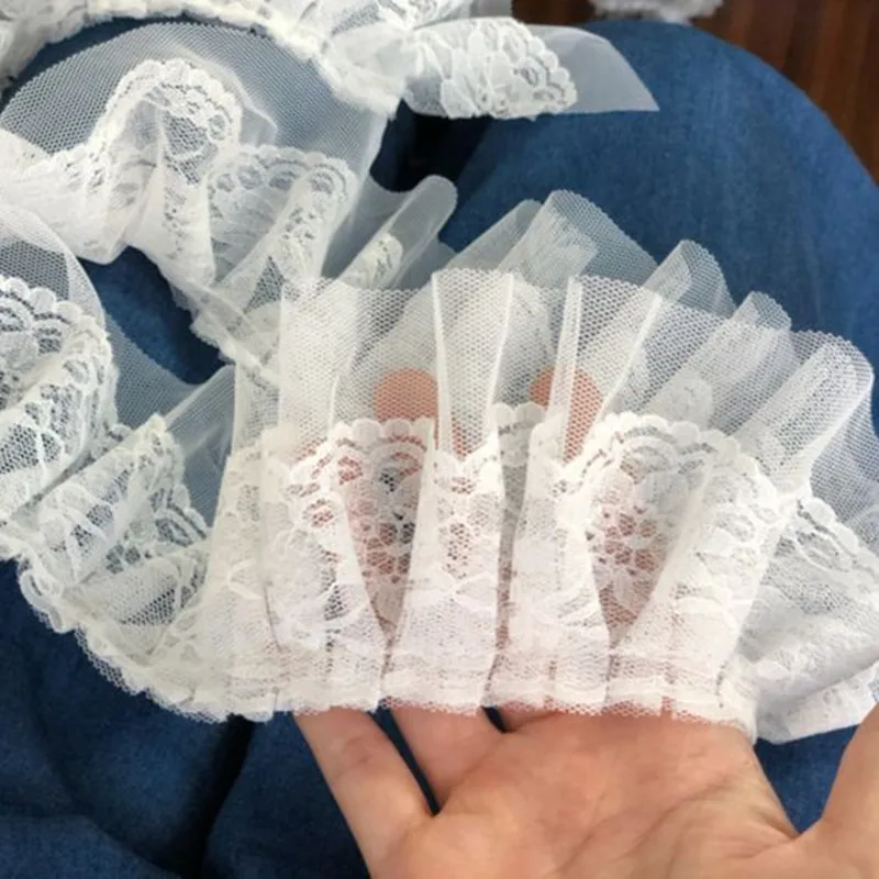 1 ярд ширина 9 см плиссированная кружевная ткань сделай сам швейная занавеска