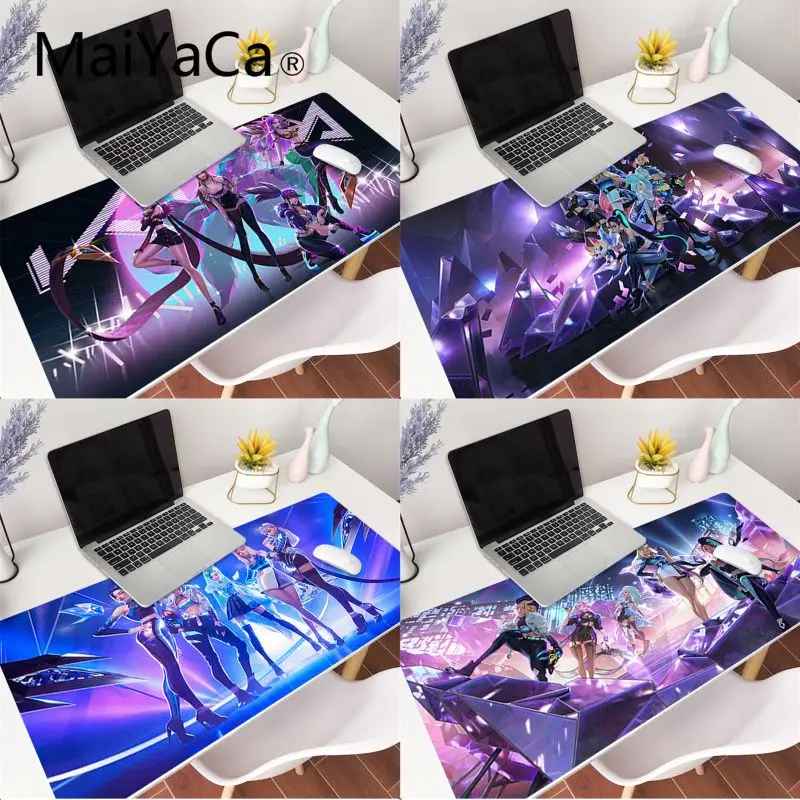 

KDA ALL OUT Seraphine Customized 3mm Thickness E-Sports Gaming Mousepad Large Rubber Gamer Mouse Pad 900x400 desk Mats