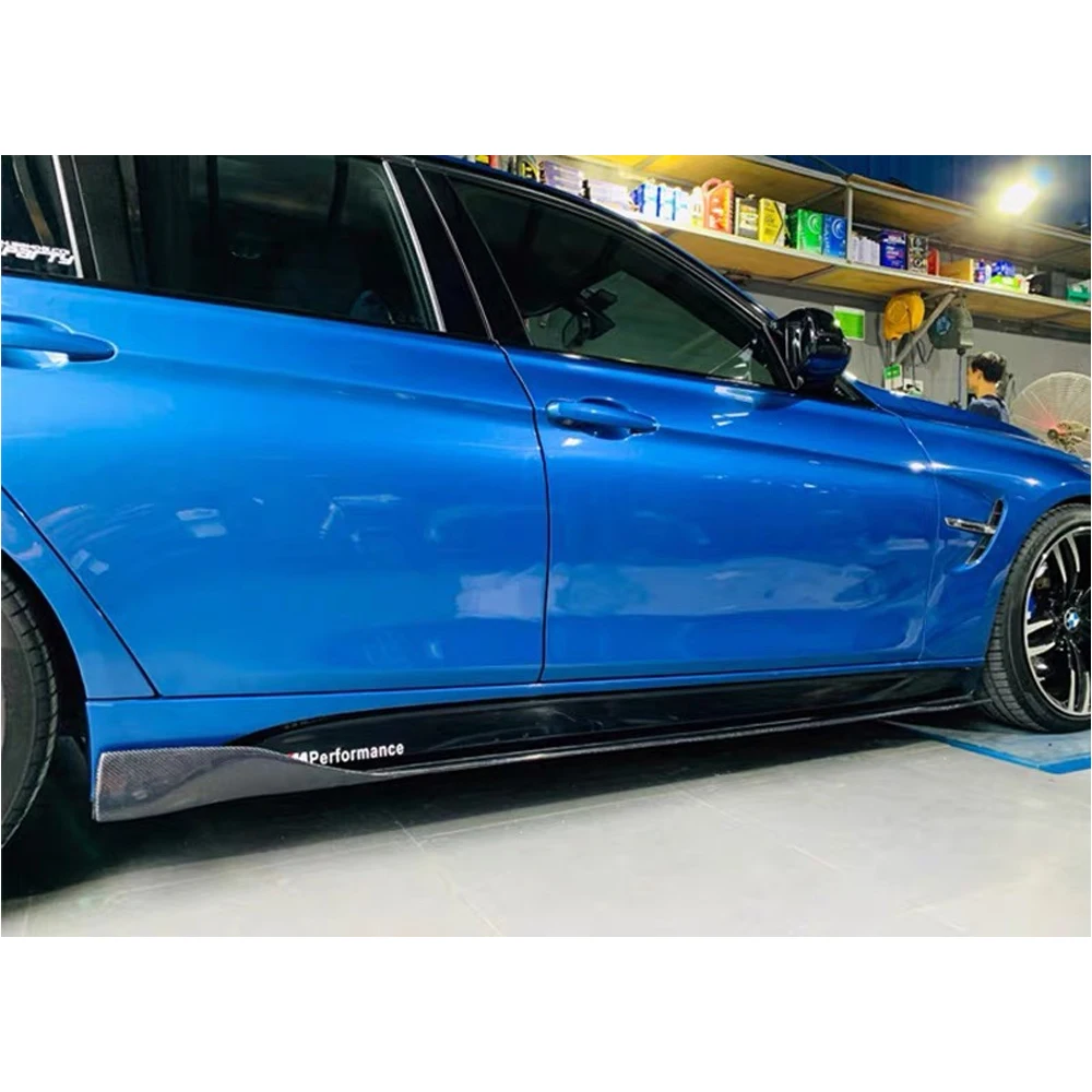 

Universal Side Skirt Extensions Car Side Skirts Winglet Splitters Lip Carbon Look/Black 2m 6PCs set For BMW For Benz For Honda