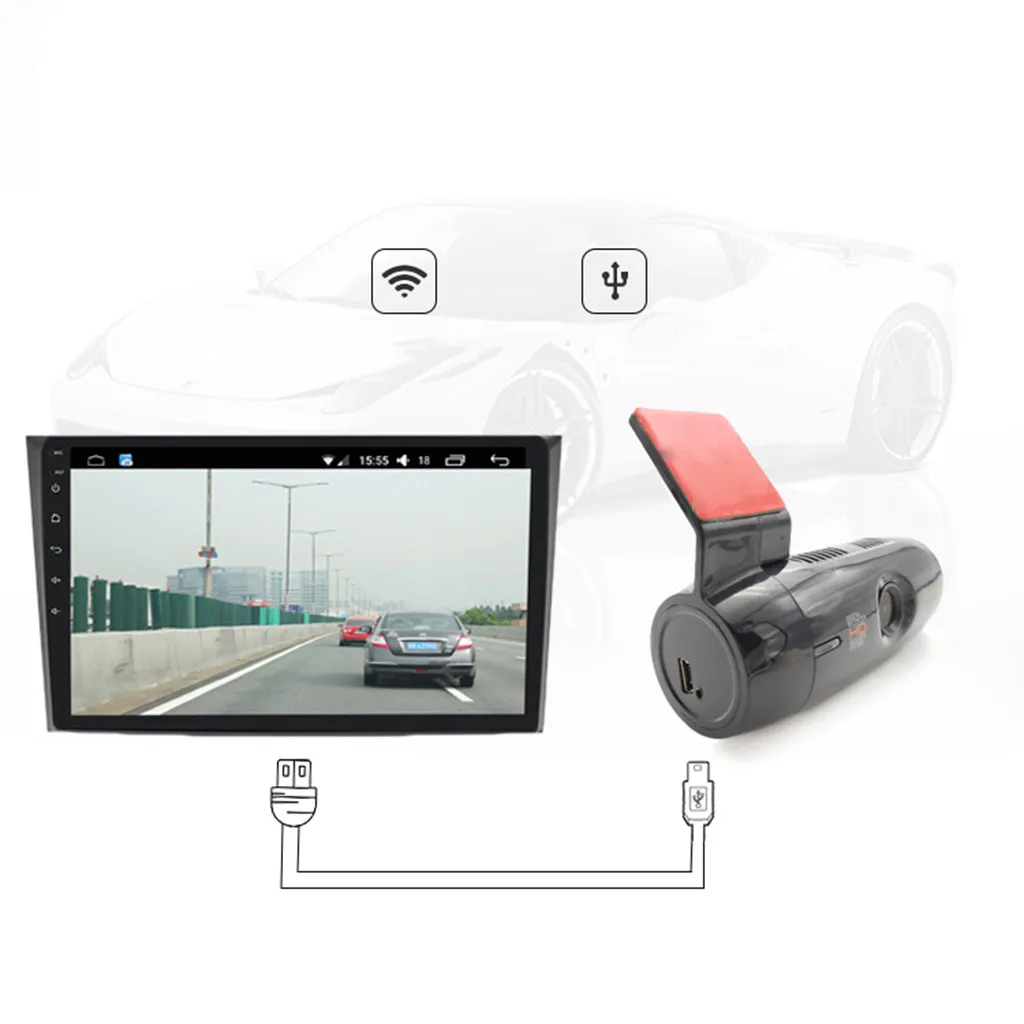 1080 P, HD, Wi-Fi, автомобильные камеры автомобиля видео Регистраторы 360 градусов вращение для Android IOS приложение управления автомобилем Скрытая Sprint Cam