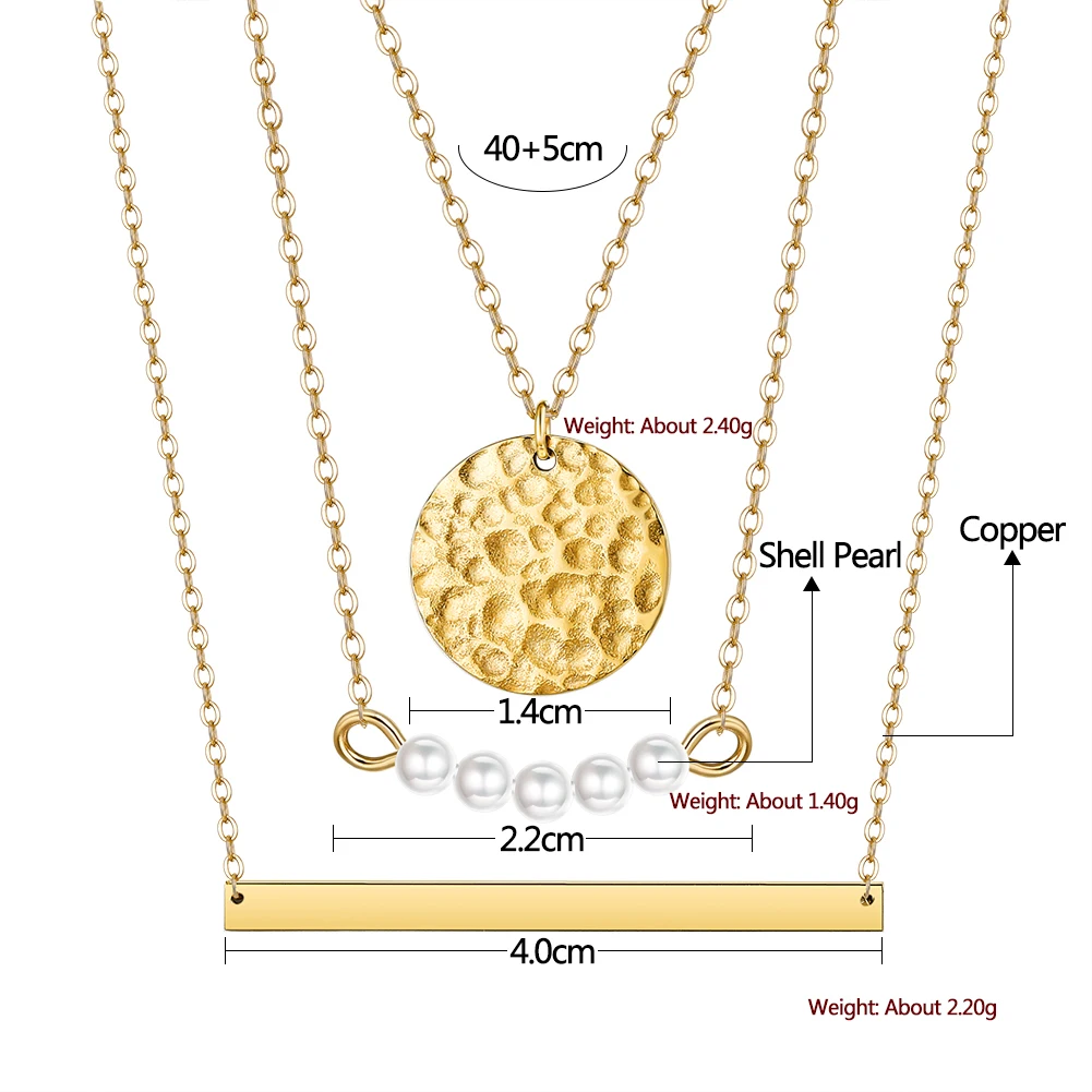 Многослойное длинное ожерелье с подвеской золотого цвета для женщин