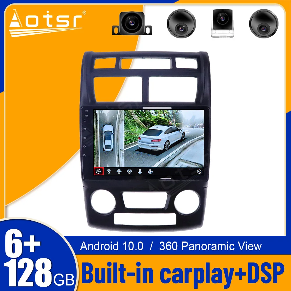 Android10.0 автомобиля GPS навигации Автомобильный мультимедийный плеер для Kia Sportage 2007