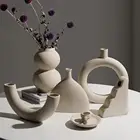 Керамическая ваза в скандинавском стиле, украшения для дома, ремесла, вегетарианский керамический цветочный горшок, искусство, вазы декоративные для дома орнамент, подарки