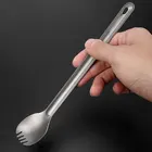 Ложка титановая с длинной ручкой, ложка для кемпинга, пикника