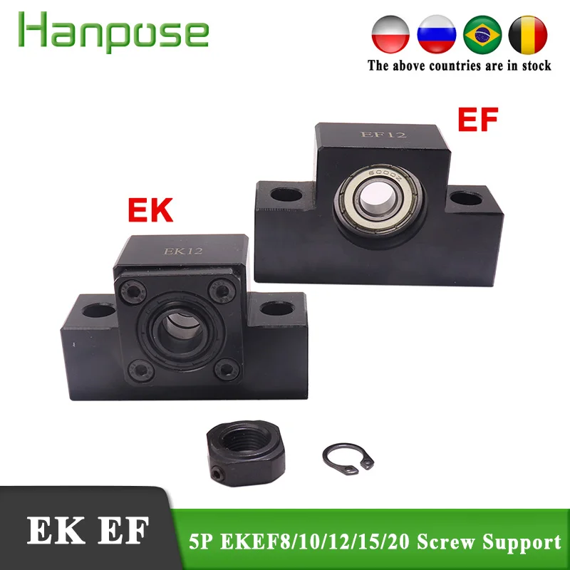 

5pcs for ballscrew SFU1204 SFU2005 SFU1610 NEW EK8 EF8 EK10 EF10 EK12 EF12 EK15 EF15 EK20 EF20 support unit guide accessories