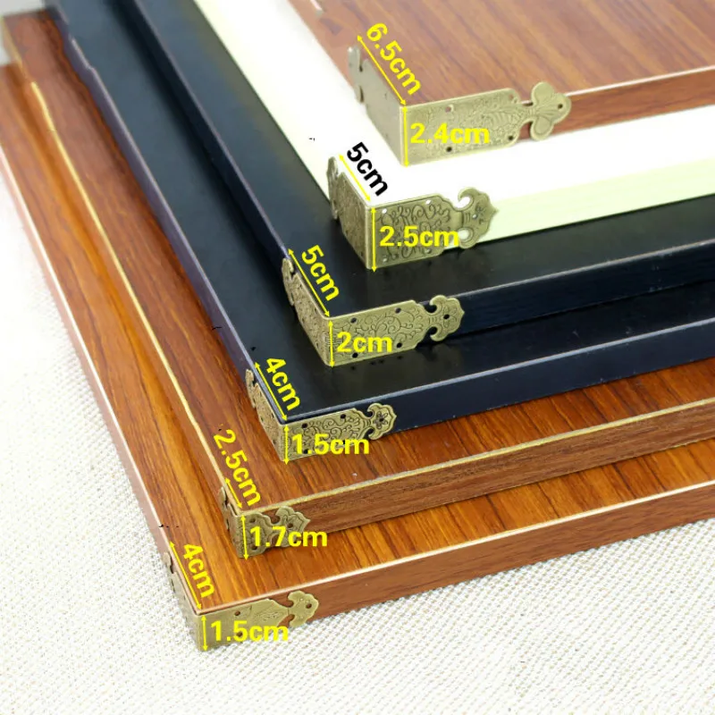 Ретро Китайский медный резной ремесел сложенный угол Подарочная коробка для