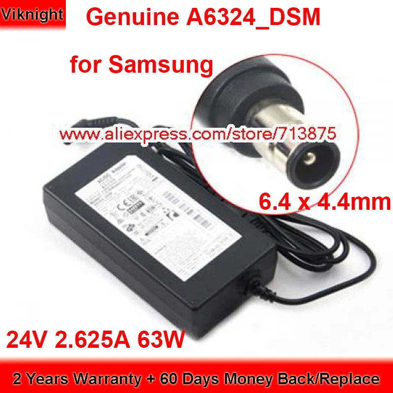 Genuine 24V 2.625A A6324_DSM Ac Adapter HW-F751 for Samsung HW-H550 HW-H752 HW-H750 HW-J450 HW-K550 HW-H751 HW-F571 SOUNDBAR