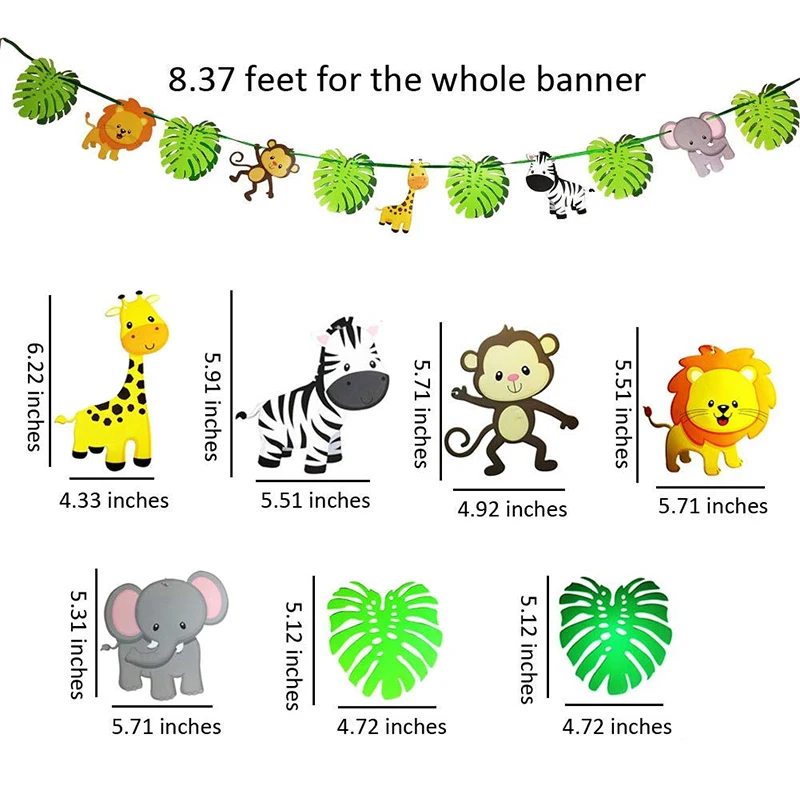 Для вечеринки в стиле сафари тематический бумажный стаканчик тарелка с днем