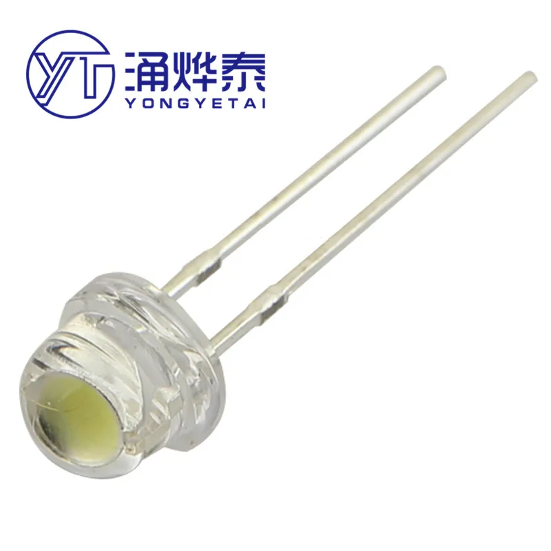 YYT 5 мм большая соломенная шляпа 0 Вт Красный Синий Зеленый Желтый Белый Свет F5