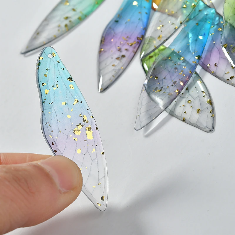 Градиентные полу-Готовые эпоксидные крылья сделай сам имитация крыльев сережек