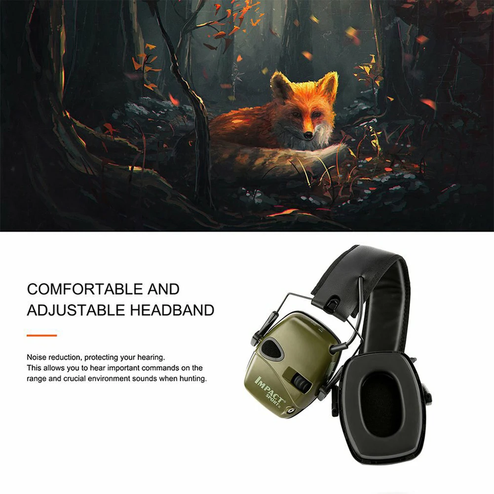 

Electronic Shooting Earmuff Noise Reduction Hearing Protection Headset Foldable Safety Earmuff