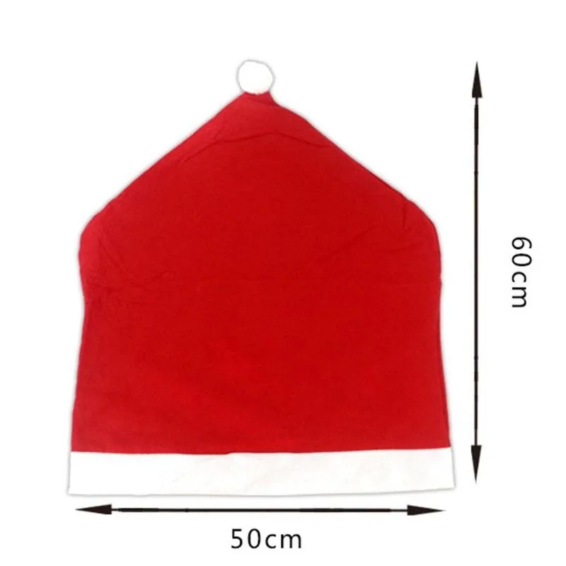 

Christmas Chair Back Cover Santa Clause Hat Christmas Decoration For Home New Year Decor Decoracion