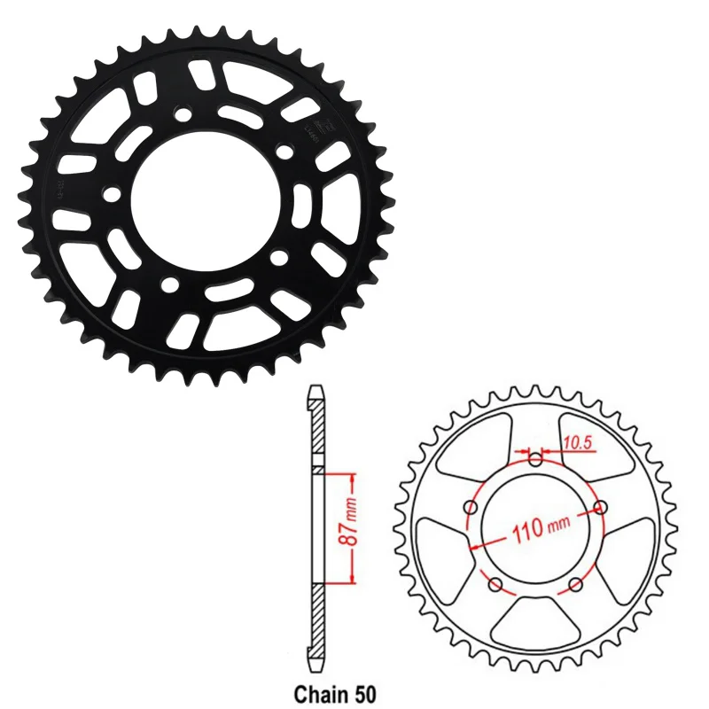 Задняя звездочка мотоцикла 530 Chain 42T 45T 47T для Suzuki RF600 GSX R750 GSX600 GSX750 Φ GSF600 Bandit