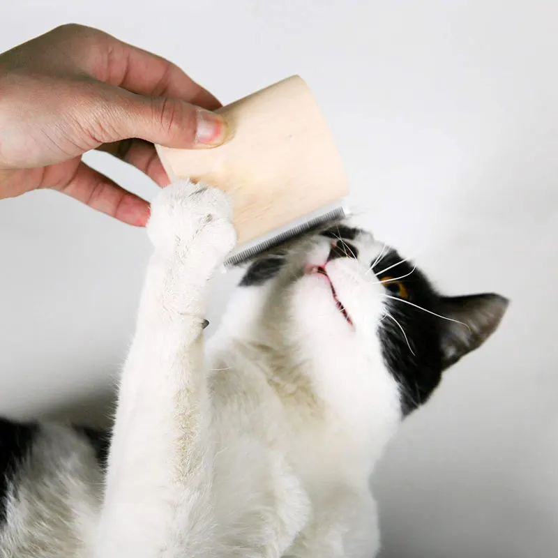 

Деревянная расческа для домашних животных, искусственная деревянная расческа для кошек и собак, плавающие волосы, специальные волосы