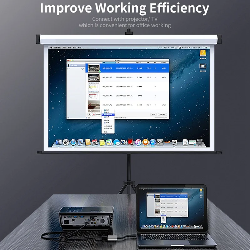 Адаптер ROCK USB C к HDMI концентратор Type PD Кабель-адаптер для быстрой зарядки MacBook USBC Hub
