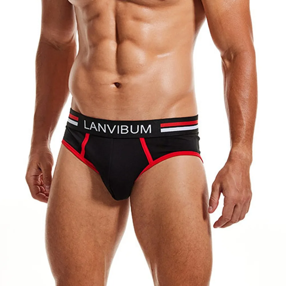 

Men Breathable Panties Large Size Cotton Elastic Underpants Lingerie Briefs
