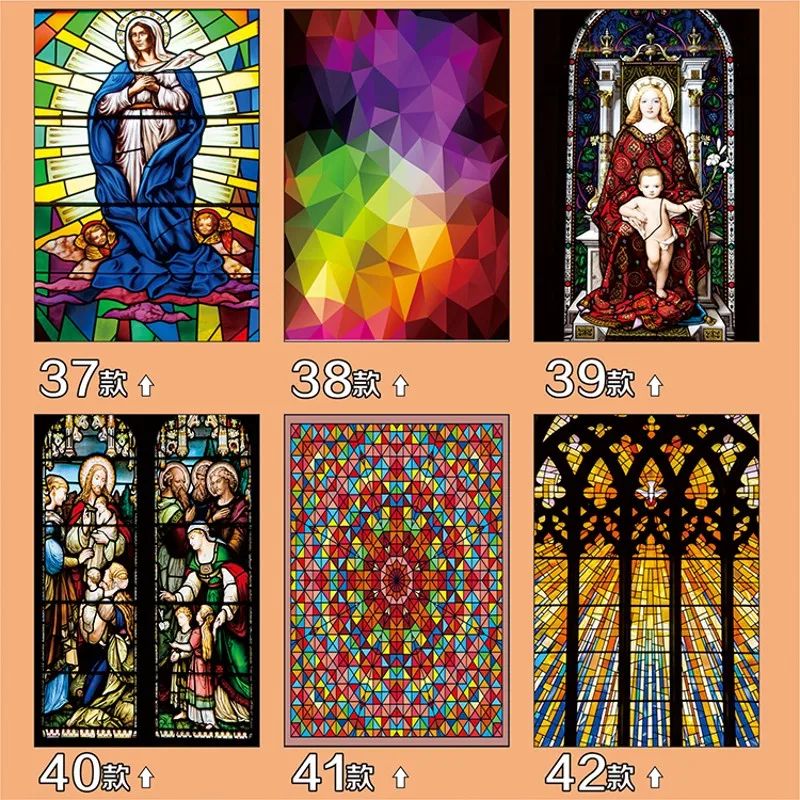 

Заказная картина с церковью, оконная пленка, декоративная пленка, статическая пленка для окна, стеклянная пленка для fensterfolie, витражная плен...