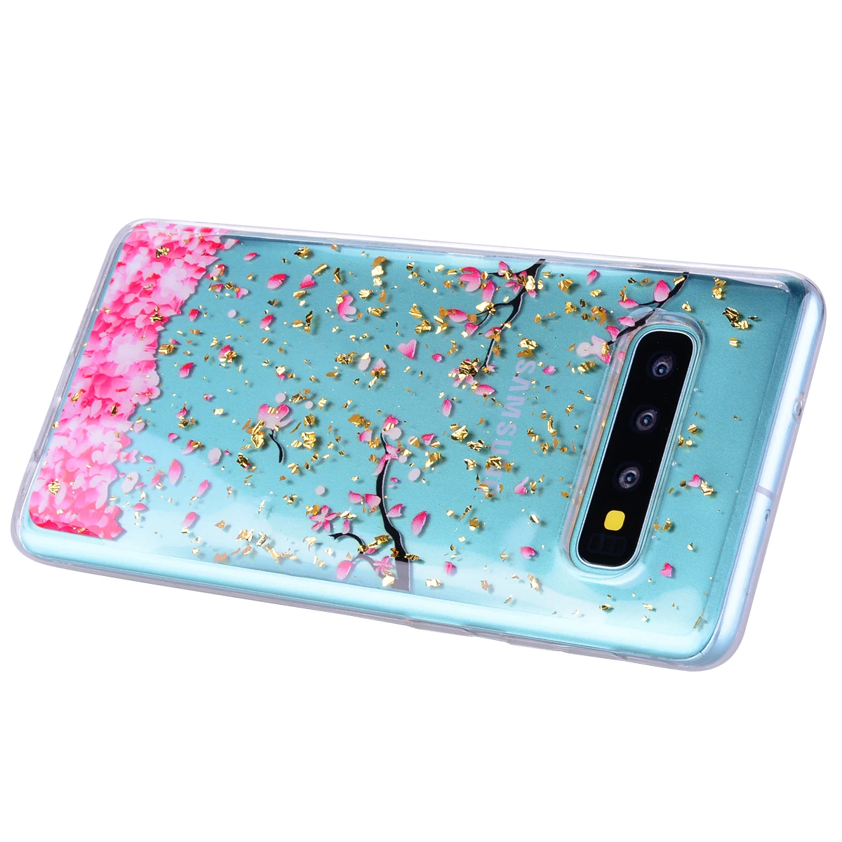 S10e Drop Glue Flowe Case for Galaxy Note 10 8 9 S10 S8 S9 Plus Cute Back Cover Clear Soft TPU Bumper Shell 10+ Girls Coque | Мобильные