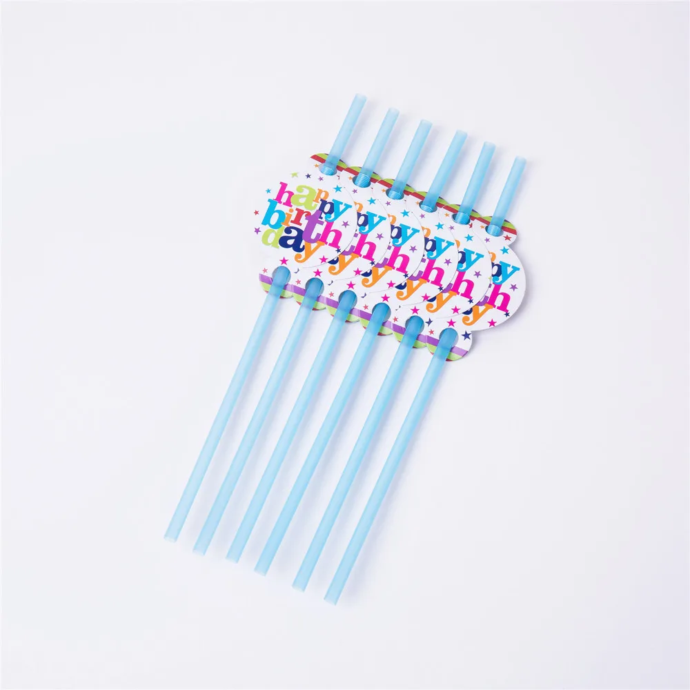 6 шт. одноразовые пластиковые соломинки для девочек и мальчиков вечерние первого