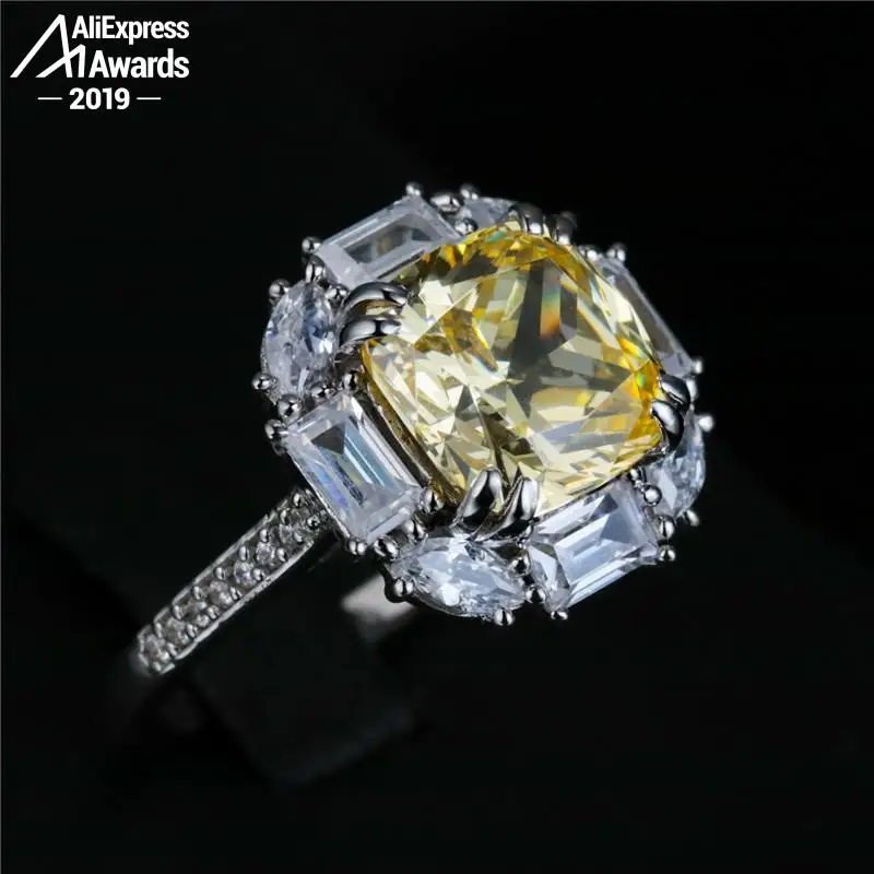 Oh My God So beautiful не поддельные круглые огранки S925 Серебряное кольцо SONA бриллиантовый