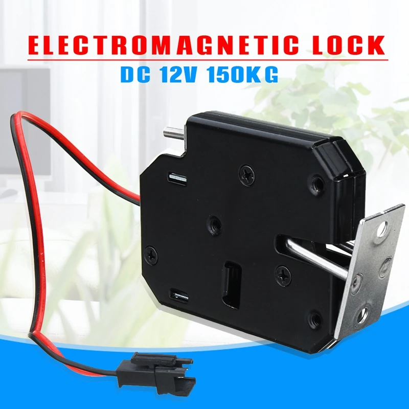 12V 2A Электрический магнитный замок 150 кг/330Lb электрозащелка усилие
