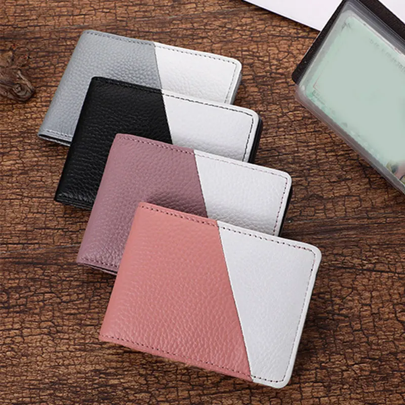 

Unisex Driving License Leather Case Fashion Simple Document Holder Korean Style Durable Color Matching Classic Popular Card Case