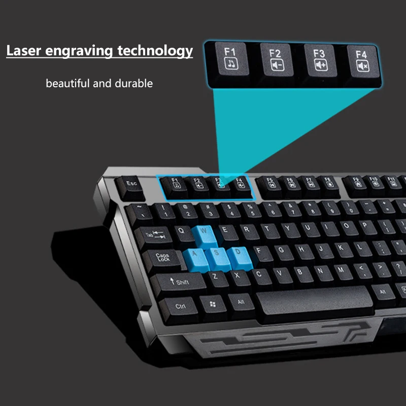 Игровая клавиатура и мышь беспроводная 2 4 ГГц защита от брызг автоматический