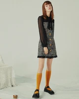womens romantic french little fragrant wind patchwork dress