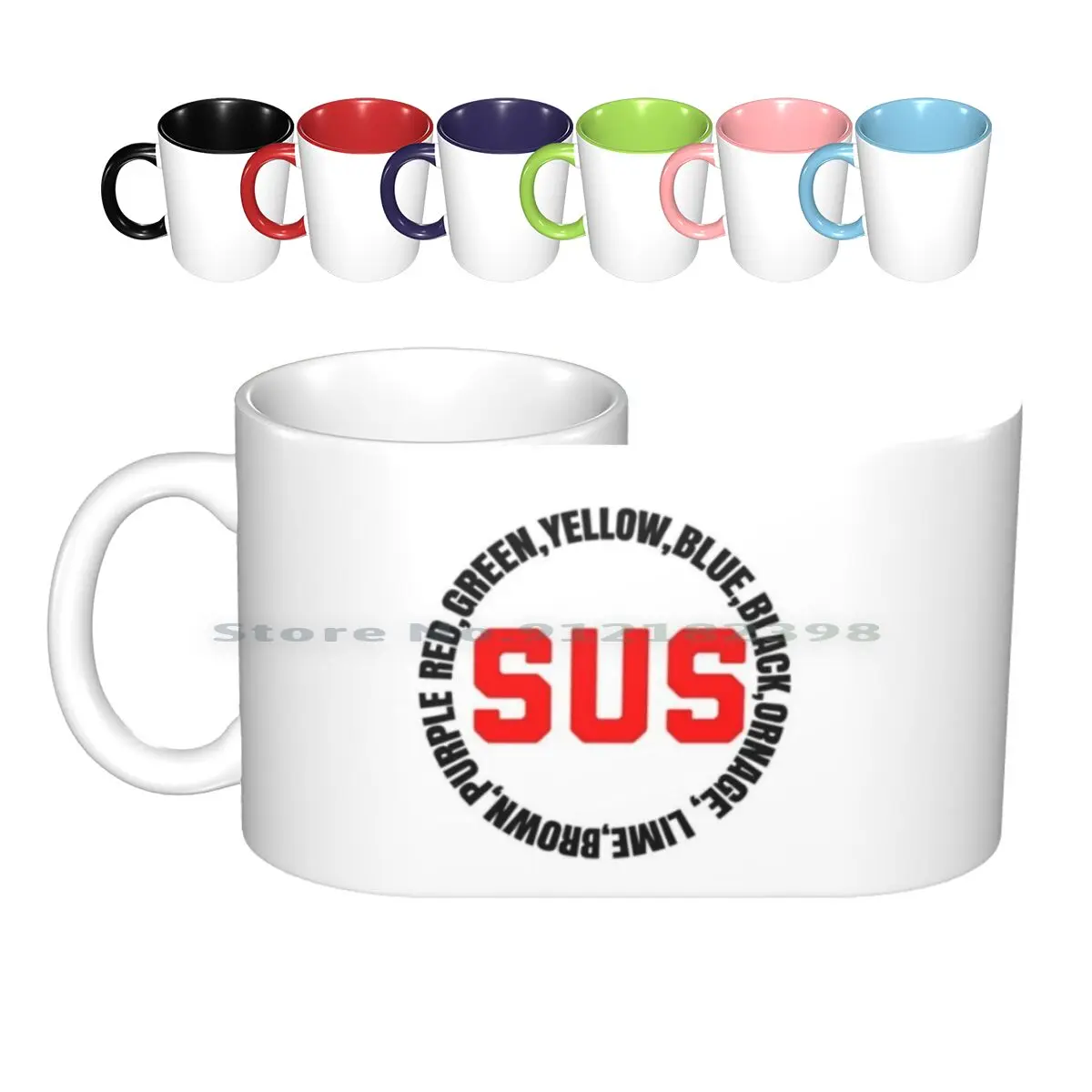 

Everyone Sus Ceramic Mugs Coffee Cups Milk Tea Mug Online Multiplayer Game Social Deduction Game Game Studio Innersloth Space