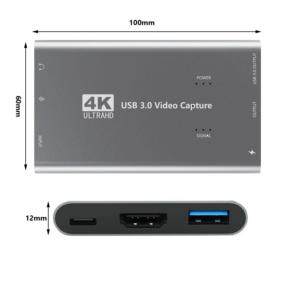 

Loop Out Mic Audio Video Capture Card USB 3.0 Compatible Video Grabber Video Recorder Grabber for Live Streaming